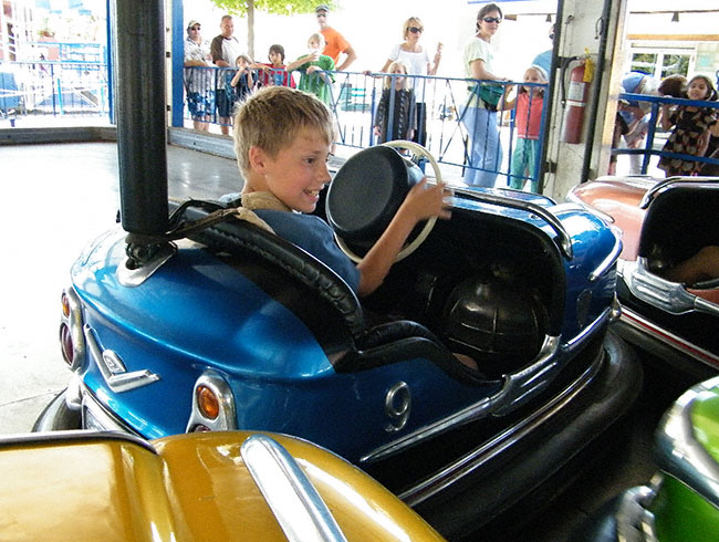 The Scooter Bumper Cars at Kiddieland, Melrose Park, Illinois