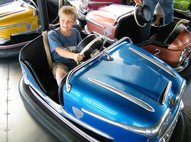 The Scooter Bumper Cars at Kiddieland, Melrose Park, Illinois