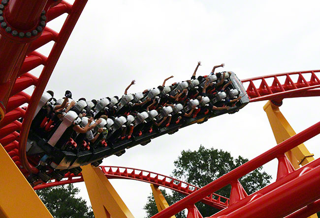 The Intimidator 305 Rollercoaster at Kings Dominion, Doswell, Virginia