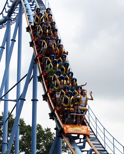 The Shock Wave Roller coaster at Kings Dominion, Doswell, Virginia