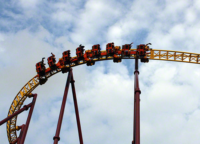 The Volcano Rollercoaster at Kings Dominion, Doswell, Virginia