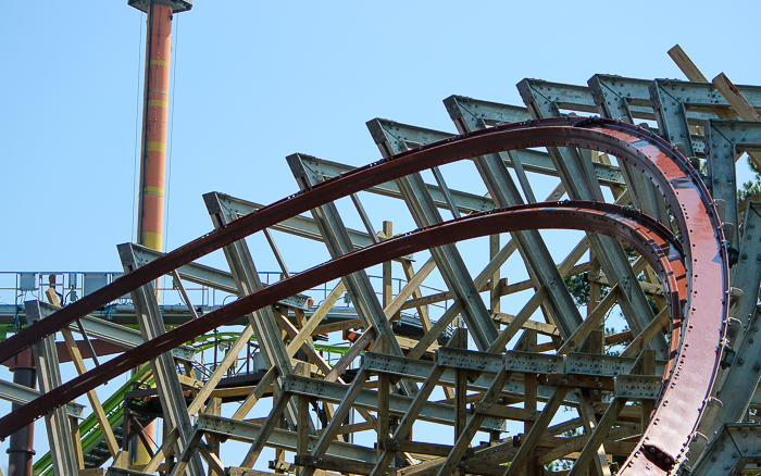 The New for 2018 Twisted Timbners Roller Coaster - The American Coaster Enthusiasts Coaster Con 41 at Kings Dominion, Doswell, Virginia