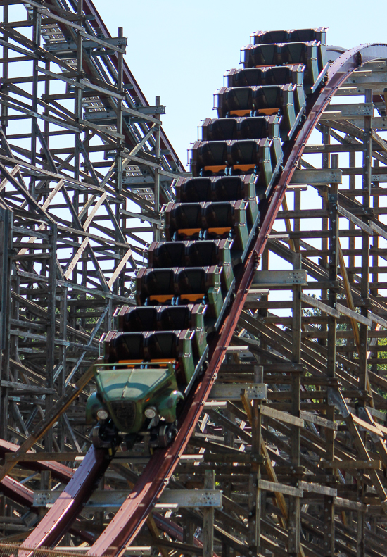 The New for 2018 Twisted Timbners Roller Coaster at Kings Dominion, Doswell, Virginia