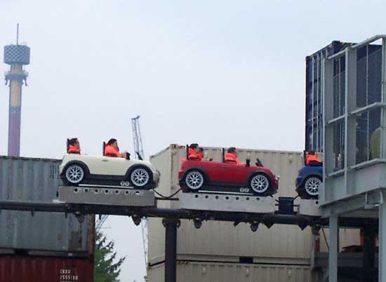 The Italian Job Stunt Track Media Day at Paramount's Kings Island, Kings Mills, Ohio