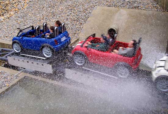 The Italian Job Stunt Track Media Day at Paramount's Kings Island, Kings Mills, Ohio