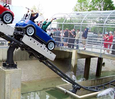 The Italian Job Stunt Track Media Day at Paramount's Kings Island, Kings Mills, Ohio