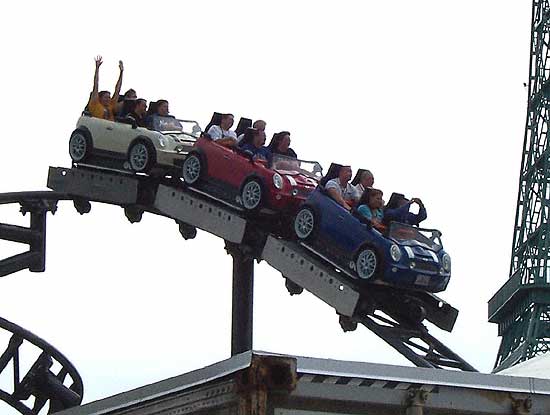 The Italian Job Stunt Track Media Day at Paramount's Kings Island, Kings Mills, Ohio