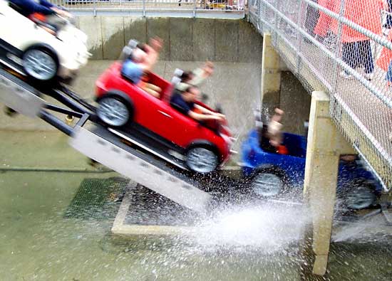 The Italian Job Stunt Track Media Day at Paramount's Kings Island, Kings Mills, Ohio