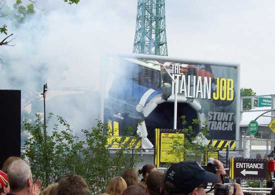 The Italian Job Stunt Track Media Day at Paramount's Kings Island, Kings Mills, Ohio