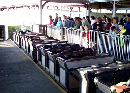 The Adventure Express Roller Coaster at Paramount's Kings Island, Kings Mills, Ohio