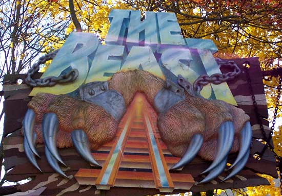The Beast Roller Coaster at Paramount's Kings Island, Kings Mills, Ohio