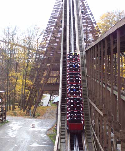 The Beast Roller Coaster at Paramount's Kings Island, Kings Mills, Ohio