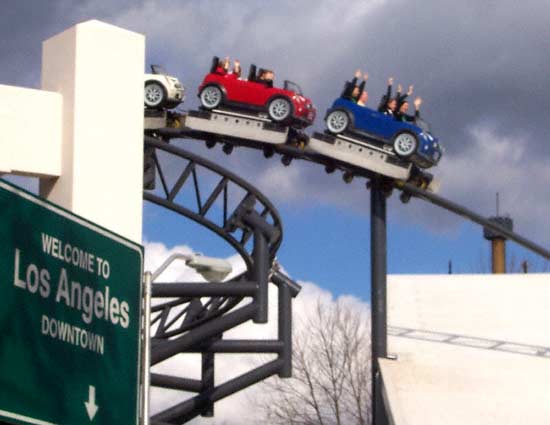 The Italian Job Stunt Track Roller Coaster at Paramount's Kings Island, Kings Mills, Ohio