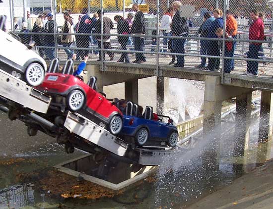 The Italian Job Stunt Track Roller Coaster at Paramount's Kings Island, Kings Mills, Ohio