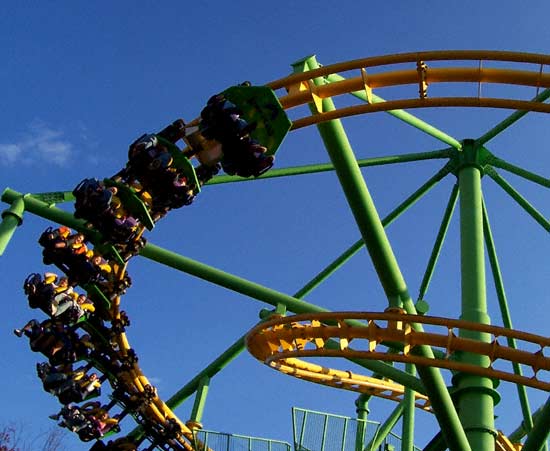 The Runaway Reptar Roller Coaster at Paramount's Kings Island, Kings Mills, Ohio