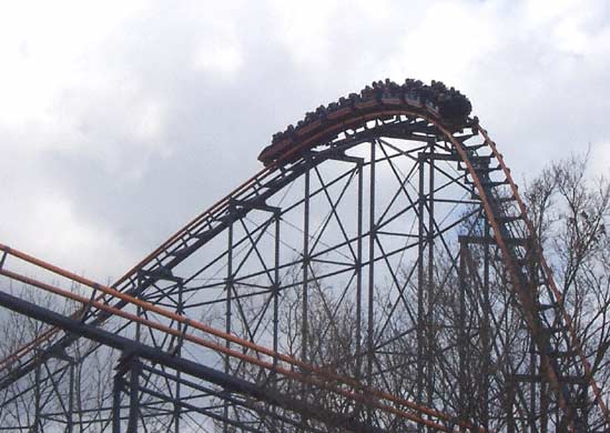 The Vortex Roller Coaster at Paramount's Kings Island, Kings Mills, Ohio