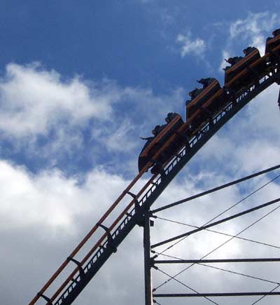 The Vortex Roller Coaster at Paramount's Kings Island, Kings Mills, Ohio