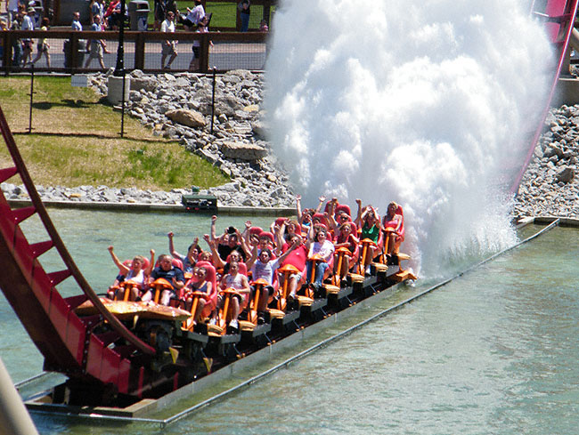 The new for 2009 Diamondback Roller Coaster at Kings Island, Kings Mills, Ohio