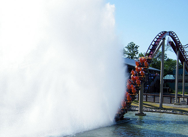 The new for 2009 Diamondback Roller Coaster at Kings Island, Kings Mills, Ohio