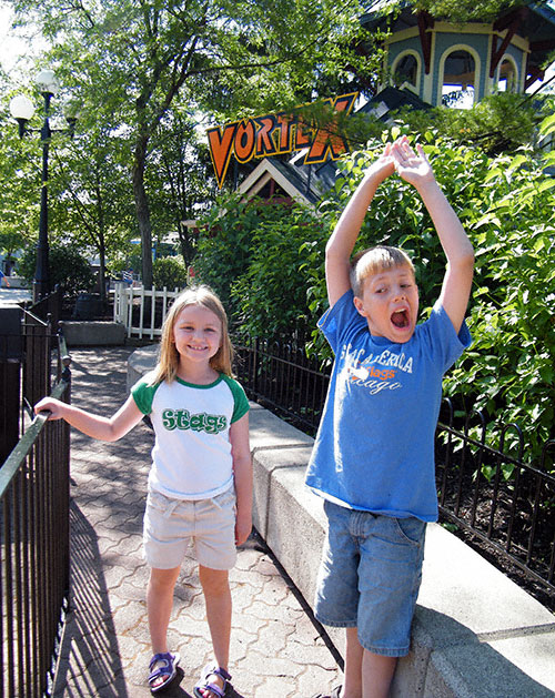 The Vortex Roller Coaster at Kings Island, Kings Mills, Ohio