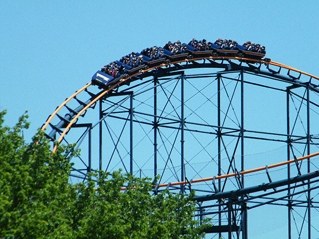 The Vortex Roller Coaster at Kings Island, Kings Mills, Ohio