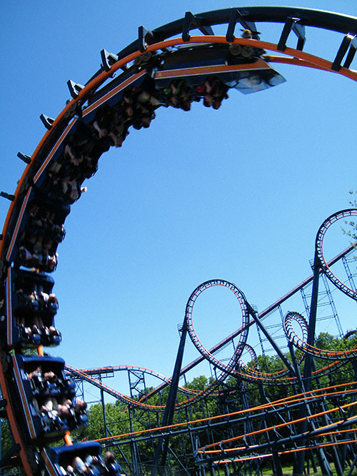 The Vortex Roller Coaster at Kings Island, Kings Mills, Ohio