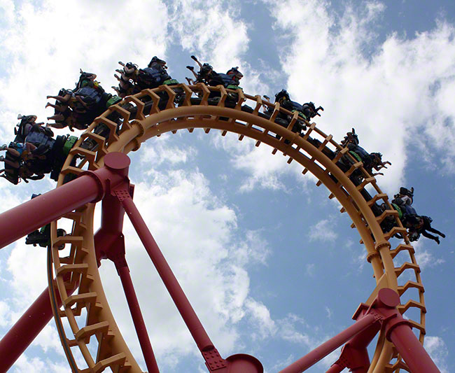 The Invertigo Roller Coaster at Kings Island, Kings Mills, Ohio