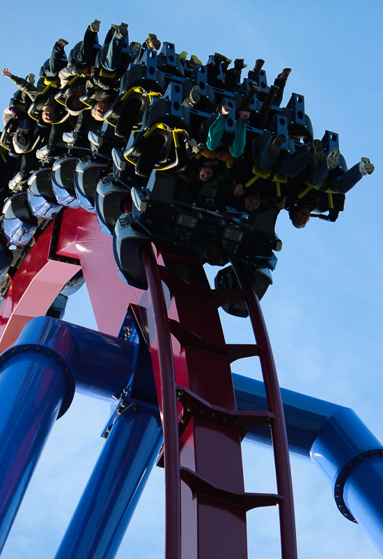 The new for 2014 Banshee Inverted Rollercoaster Media Day at Kings Island, Kings island, Ohio