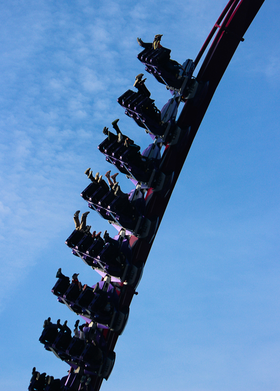 The new for 2014 Banshee Inverted Rollercoaster Media Day at Kings Island, Kings island, Ohio