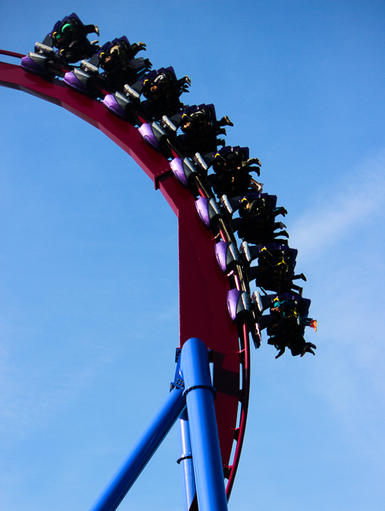 The new for 2014 Banshee Inverted Rollercoaster Media Day at Kings Island, Kings island, Ohio