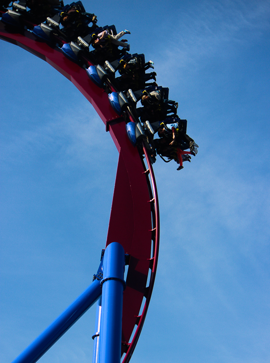 The new for 2014 Banshee Inverted Rollercoaster Media Day at Kings Island, Kings island, Ohio