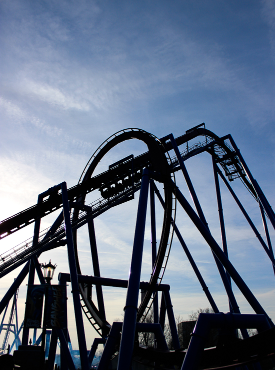 The new for 2014 Banshee Inverted Rollercoaster Media Day at Kings Island, Kings island, Ohio