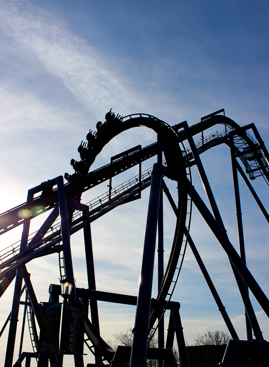 The new for 2014 Banshee Inverted Rollercoaster Media Day at Kings Island, Kings island, Ohio