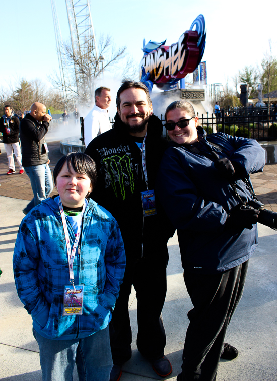 The new for 2014 Banshee Inverted Rollercoaster Media Day at Kings Island, Kings island, Ohio