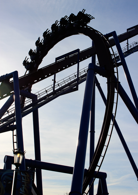 The new for 2014 Banshee Inverted Rollercoaster Media Day at Kings Island, Kings island, Ohio