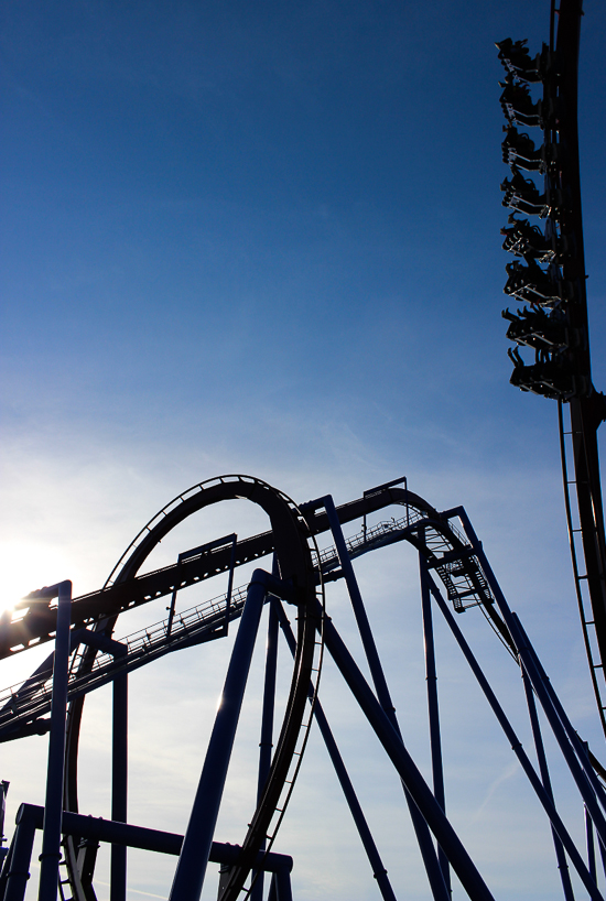 The new for 2014 Banshee Inverted Rollercoaster Media Day at Kings Island, Kings island, Ohio