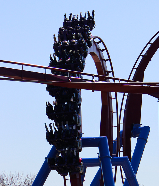 The new for 2014 Banshee Inverted Rollercoaster Media Day at Kings Island, Kings island, Ohio