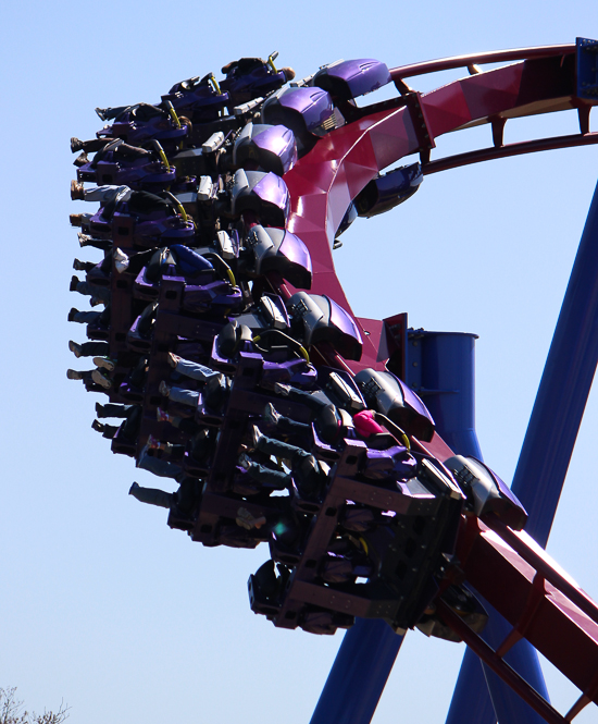 The new for 2014 Banshee Inverted Rollercoaster Media Day at Kings Island, Kings island, Ohio