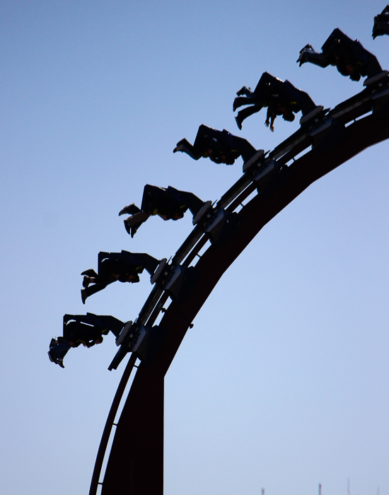 The new for 2014 Banshee Inverted Rollercoaster Media Day at Kings Island, Kings island, Ohio