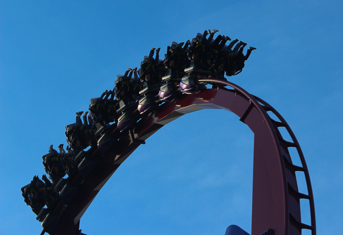 The new for 2014 Banshee Inverted Rollercoaster Media Day at Kings Island, Kings island, Ohio