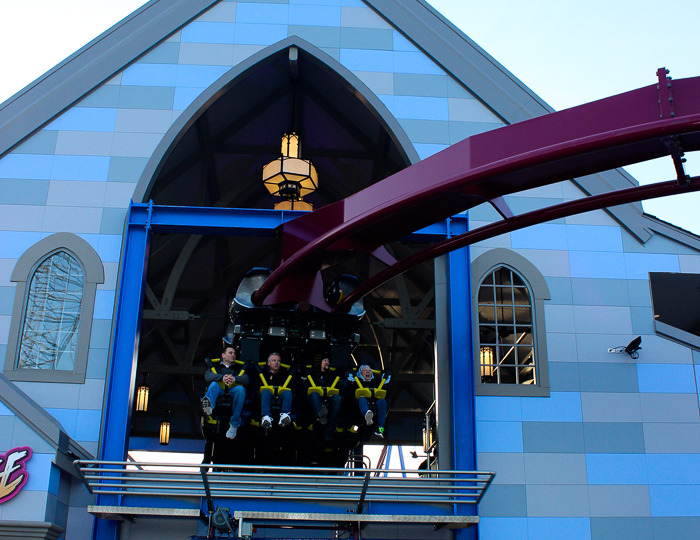 The new for 2014 Banshee Inverted Rollercoaster Media Day at Kings Island, Kings island, Ohio