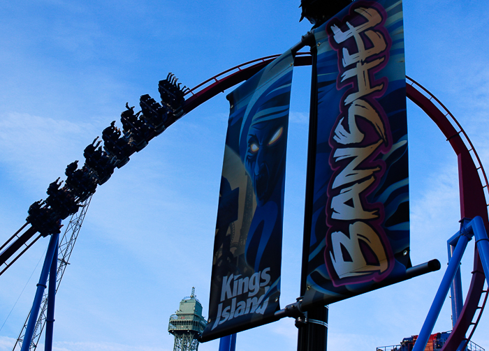 The new for 2014 Banshee Inverted Rollercoaster Media Day at Kings Island, Kings island, Ohio