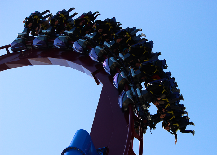 The new for 2014 Banshee Inverted Rollercoaster Media Day at Kings Island, Kings island, Ohio