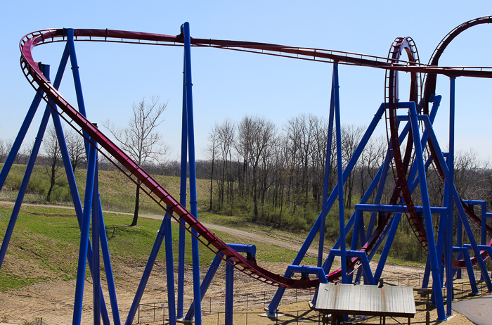 The new for 2014 Banshee Inverted Rollercoaster Media Day at Kings Island, Kings island, Ohio