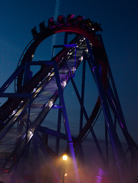 The new for 2014 Banshee Inverted Rollercoaster Media Day at Kings Island, Kings island, Ohio