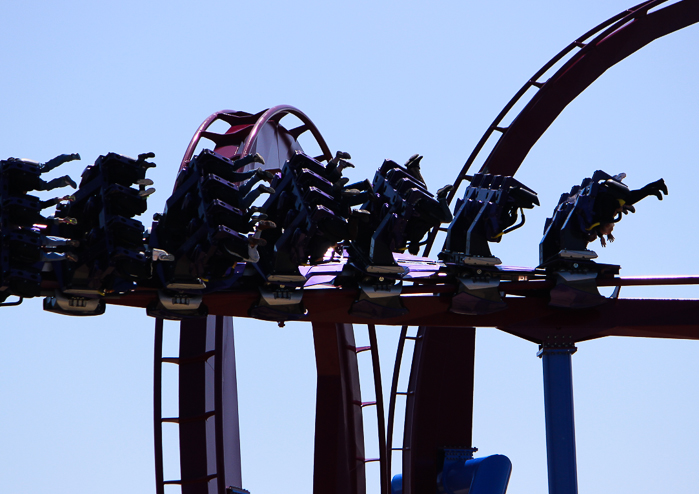 The new for 2014 Banshee Inverted Rollercoaster Media Day at Kings Island, Kings island, Ohio