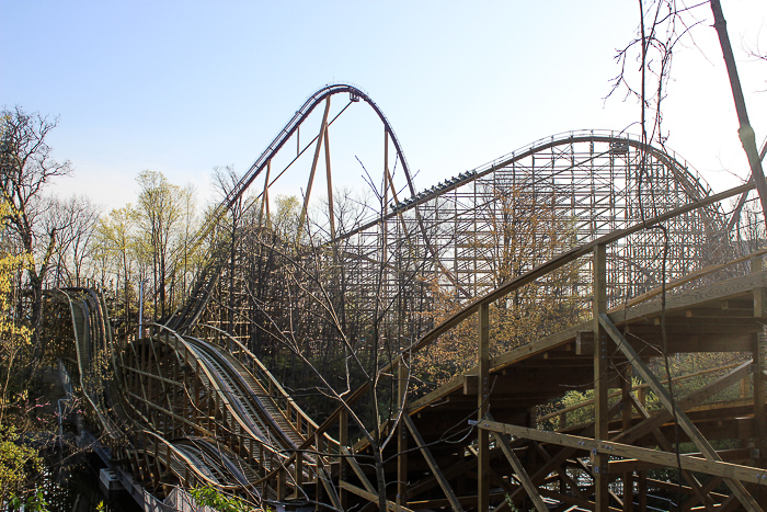 The new for 2017 Mystic Timbers Wooden Rollercoaster at Kings Island, Kings island, Ohio