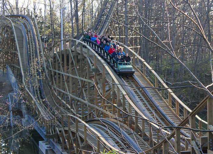 The new for 2017 Mystic Timbers Wooden Rollercoaster at Kings Island, Kings island, Ohio