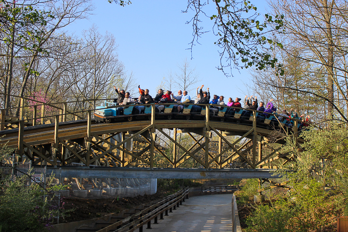 The new for 2017 Mystic Timbers Wooden Rollercoaster at Kings Island, Kings island, Ohio