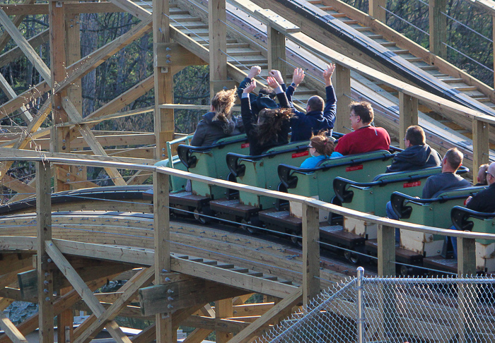 The new for 2017 Mystic Timbers Wooden Rollercoaster at Kings Island, Kings island, Ohio